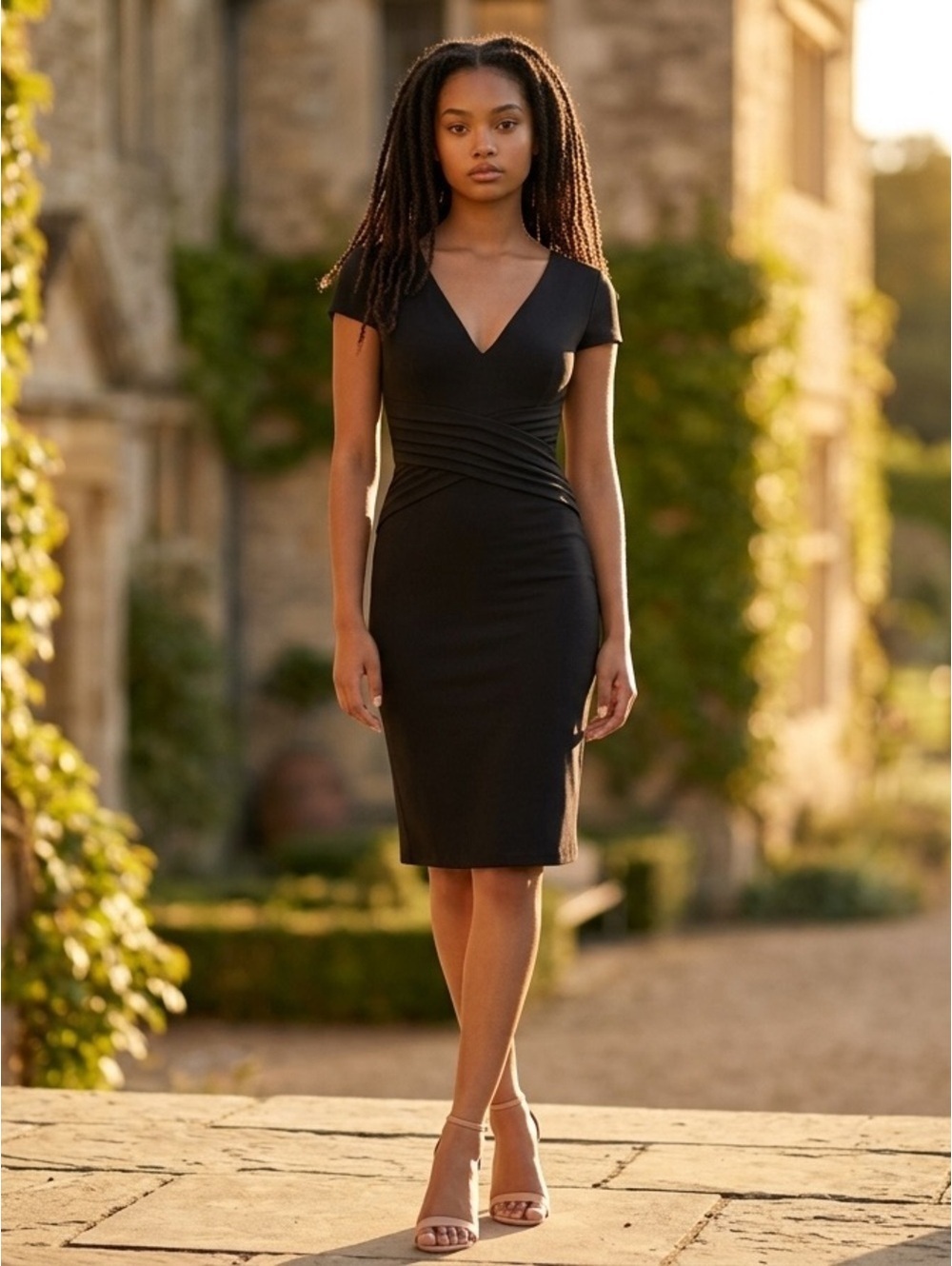 Small NWOT Dress The Population Black Dolores Dress - Picture 12 of 12